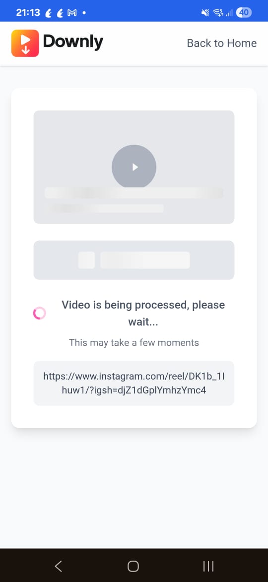 Downly loading state